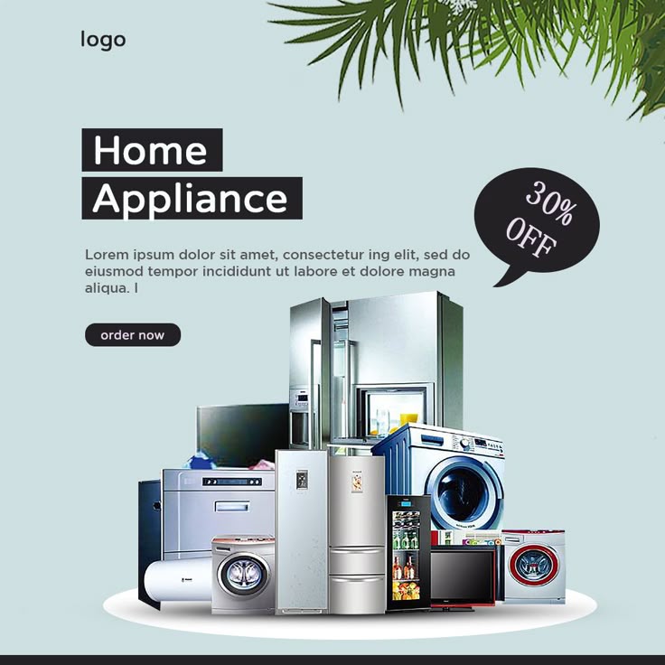 home appliance banner post design